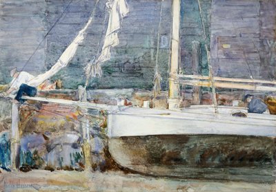 Drydock, Gloucester door Childe Hassam